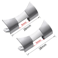 Premium Curved End Stainless Steel Watch Strap Connector, Adjustable Metal Adapter (20mm 9mm)