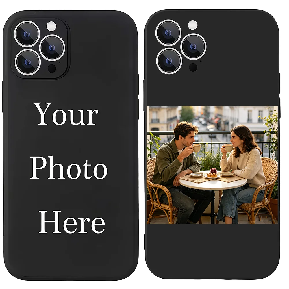 Personalized Anti-Fall Silicone Phone Case - Customizable Photo Design