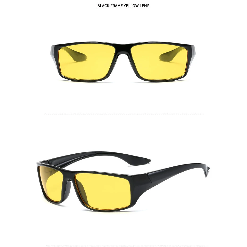 Night Vision Glasses - Anti-Glare Yellow Lens Sunglasses for Men  Women UV400