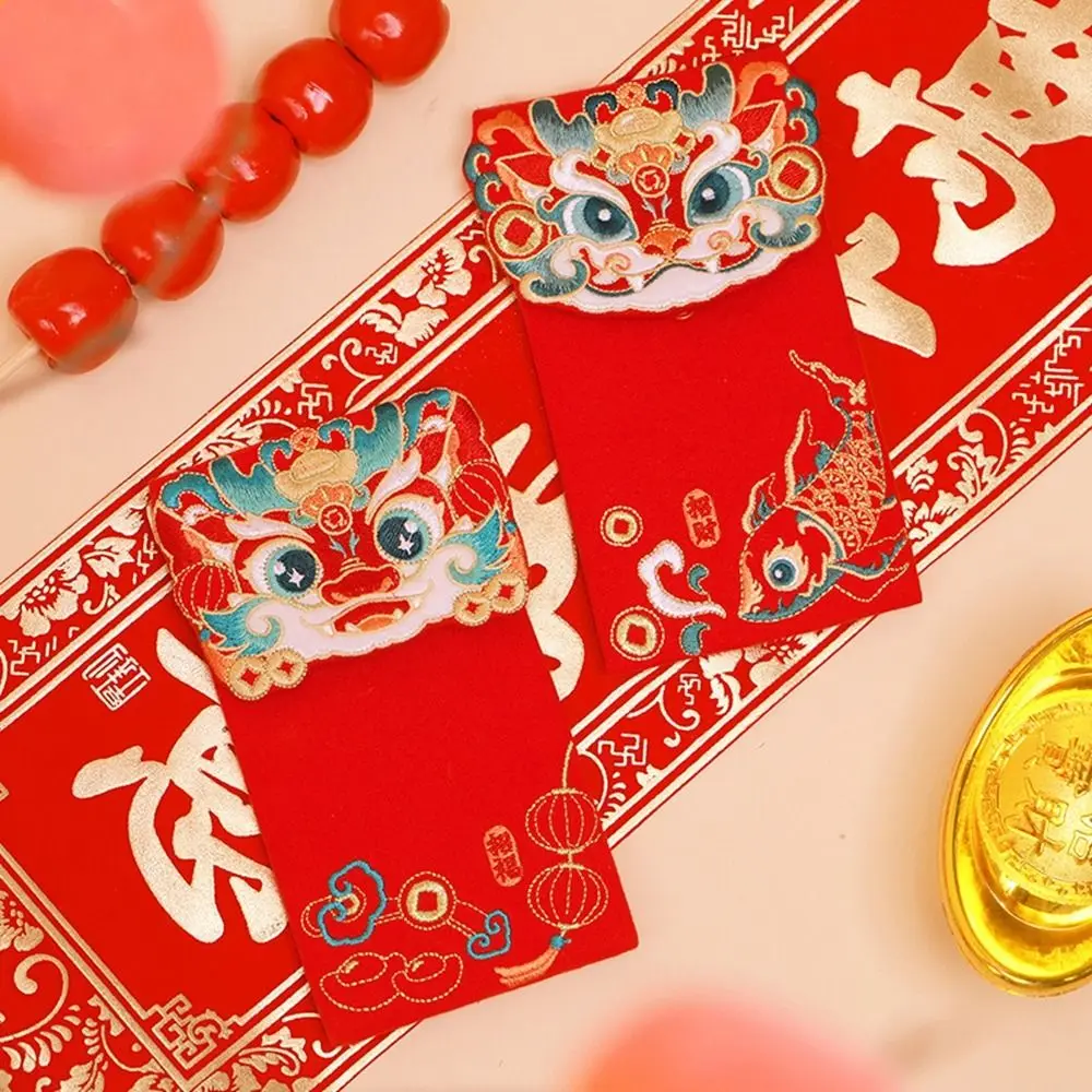 Chinese Style Traditional Red Packet Zodiac Dragon New Year Packets Lucky Money Red Pocket