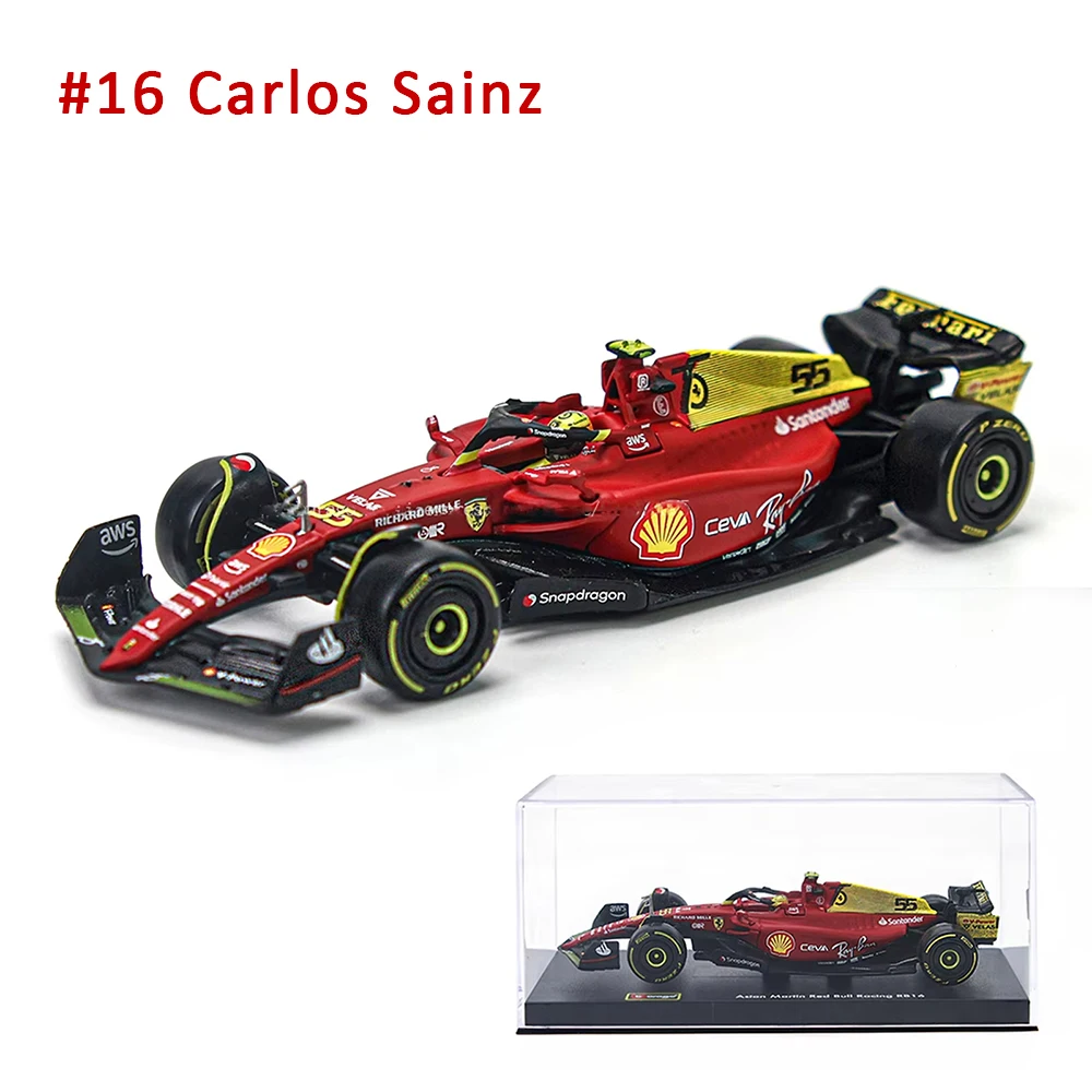 Bburago 1:43 F1 Ferrari F1-75 75Th Anniversary SF21 Sf1000 #16 Leclerc #55 Sainz Monza Italian Alloy Diecast Car Model Toy Gift 3