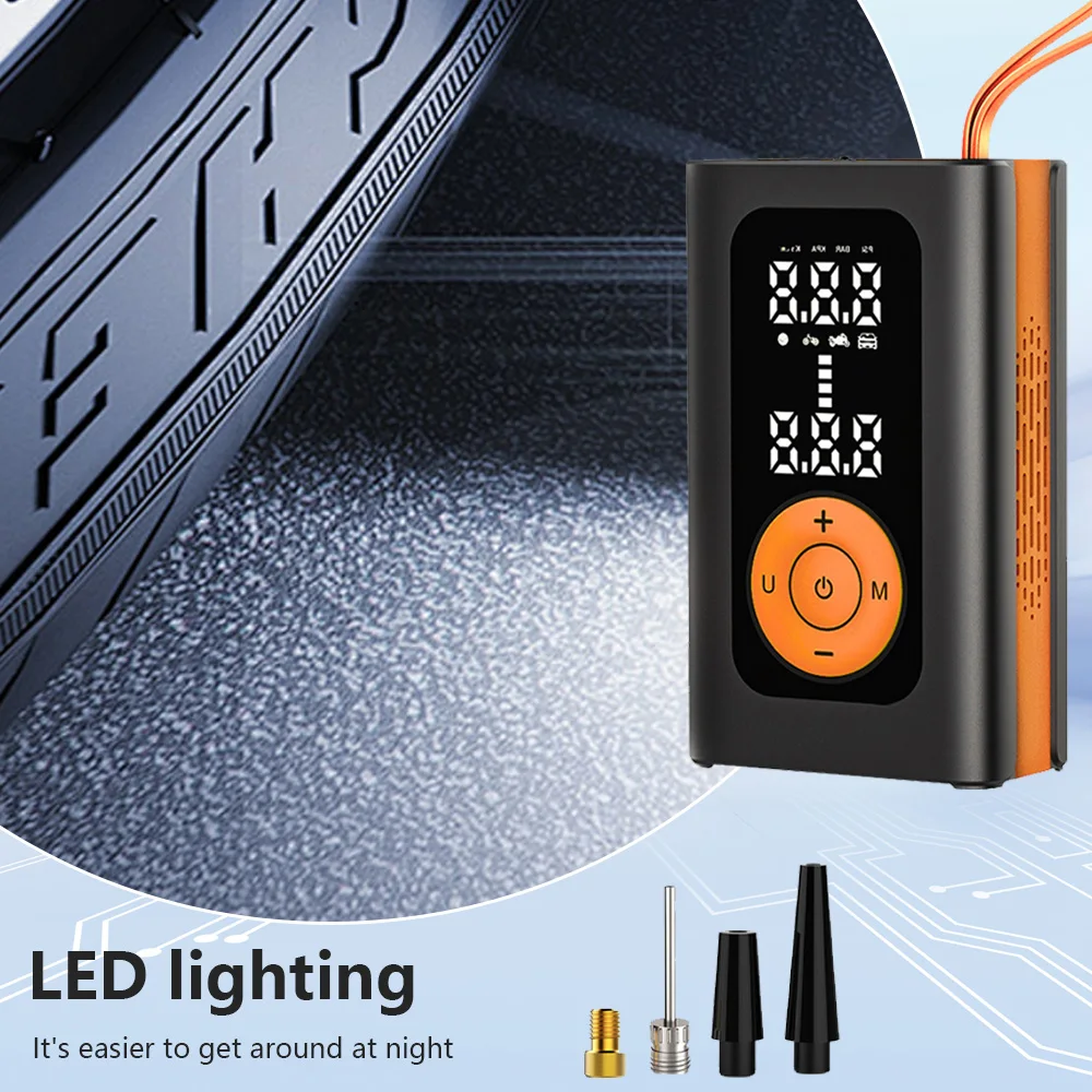 Wireless Car Inflator Pump 19 Cylinder 60CM Extended Air Tube Tire Inflator, Suitable for Cars/Motorcycles