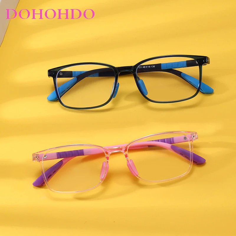 High Quality Glasses Kids Blue Light Anti Glare Filter Children Eyeglasses Fashion Girl Boy Optical Frame Blocking Clear Lenses