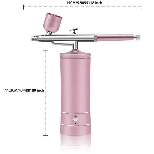Portable airbrush set with compressor, USB charging, 0.3mm nozzle for painting, tattooing, manicure, makeup and model coloring - Image 5