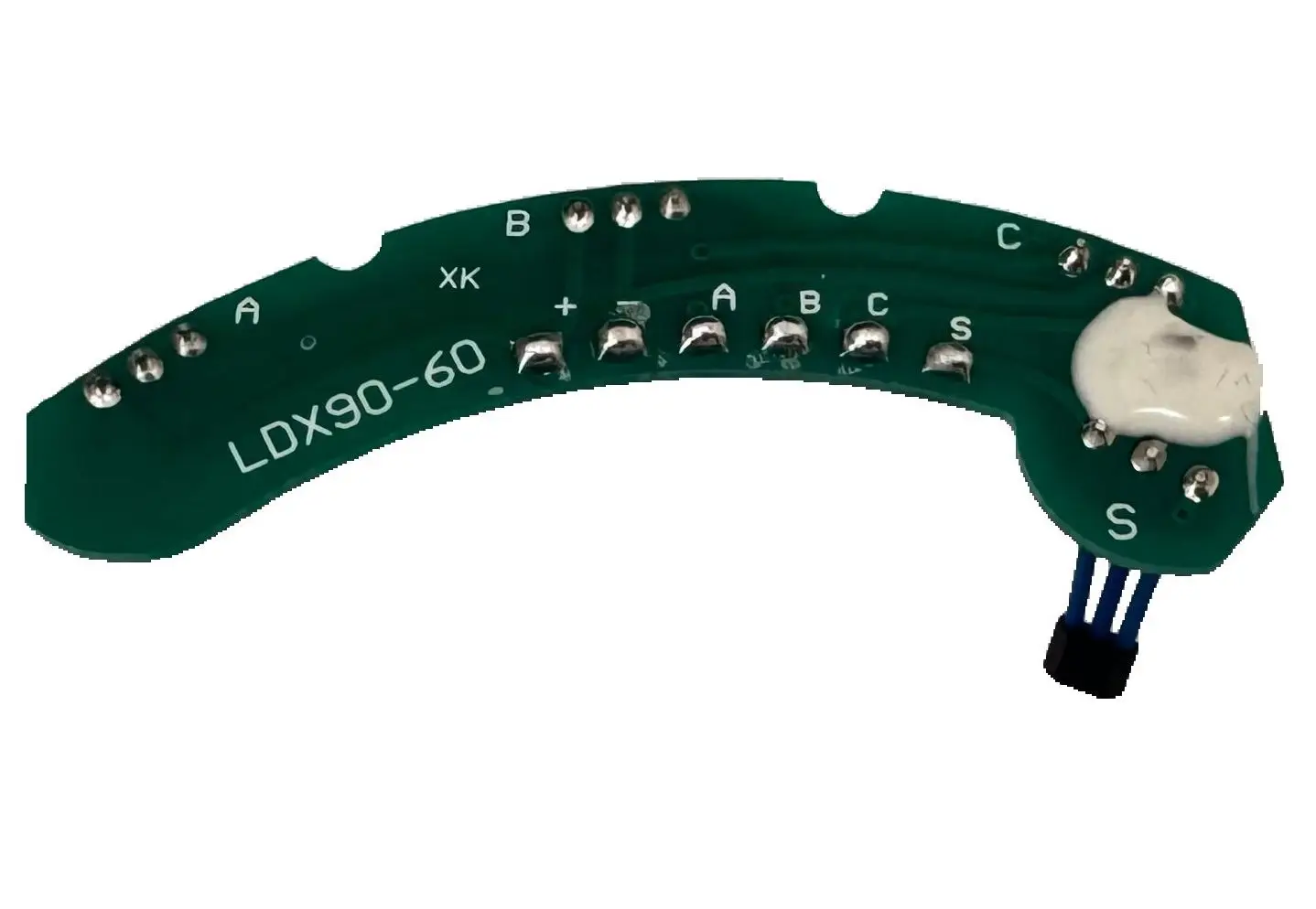 E-Bike Hub Motor PCB Board with Integrated Sensors and Green Wiring