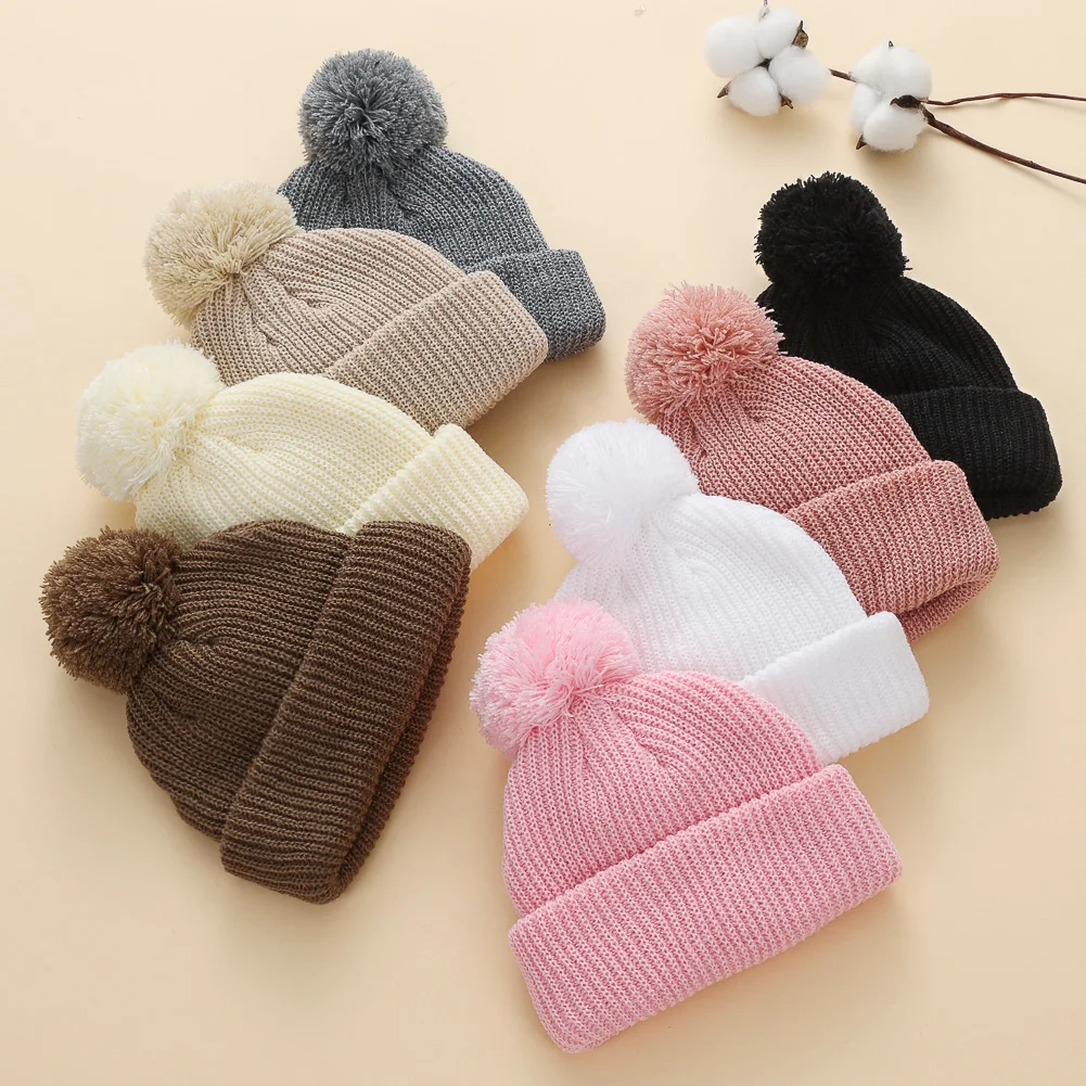 Infant Pom Knit Beanie 2