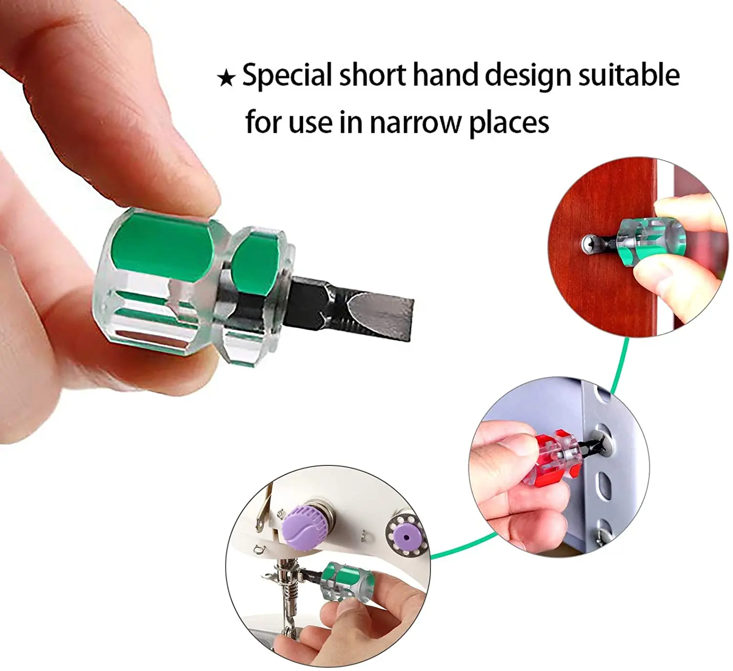 Screwdriver Set Mini Screwdriver Phillips Screwdriver Mini Short Small Split Fender Tools Kit Slotted Flat Cross-head