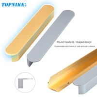 มือจับตู้สีดำ มือจับประตูตู้สีทอง มือจับลิ้นชักครัว อุปกรณ์ฮาร์ดแวร์เฟอร์นิเจอร์ มือจับอะลูมิเนียมอัลลอยด์ ยาว 400 มม. แบบยาวพิเศษ 3