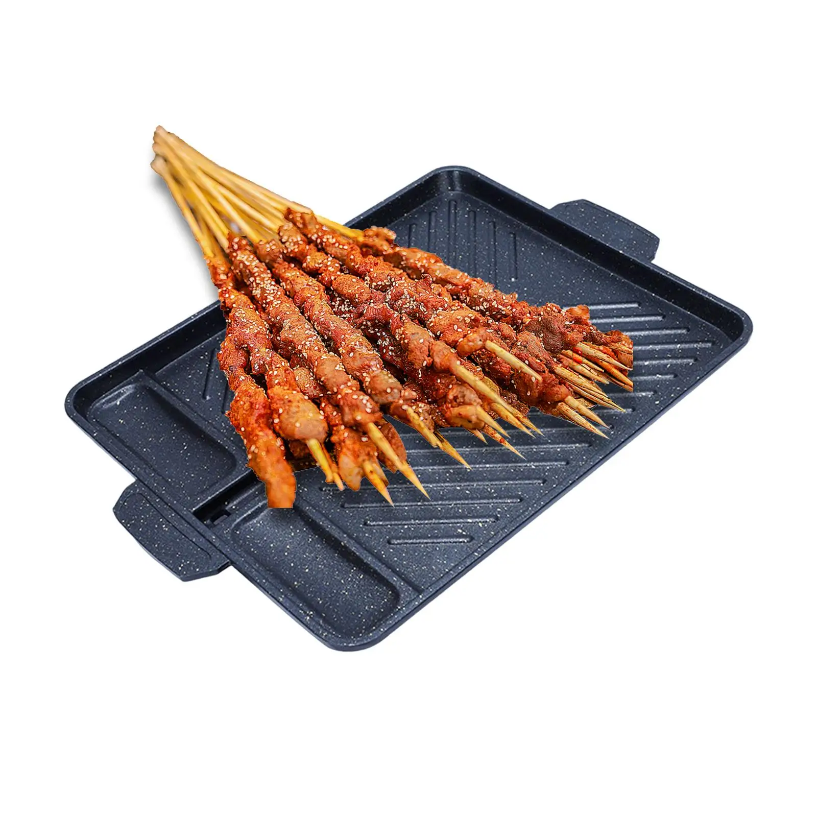 Aluminum Alloy Barbecue Grill Pan Griddle Grill Plate Multipurpose Korean Style Grilling Pan for Kitchen Home Party Restaurant