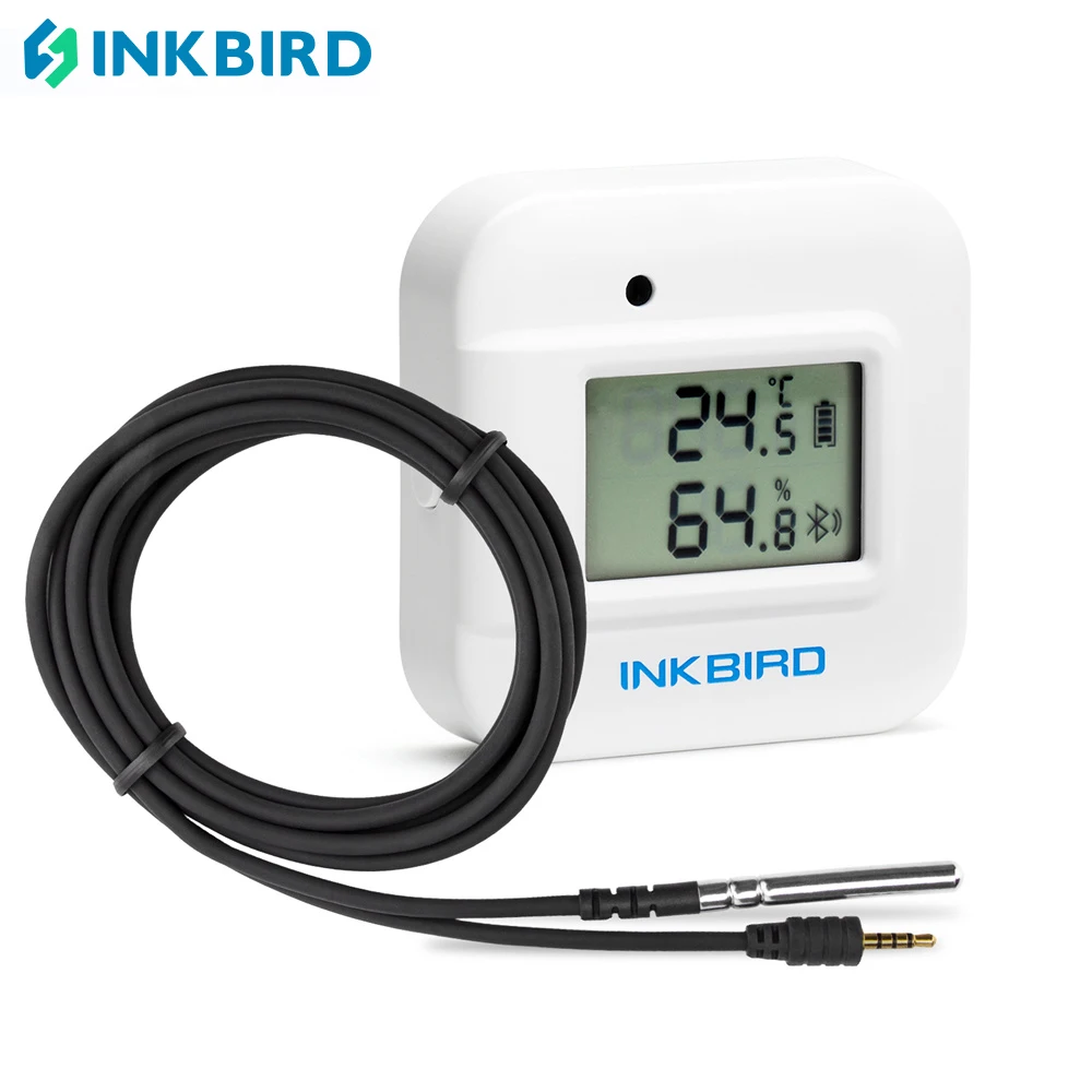 INKBIRD Temperature Humidity Smart Sensor ITH-12S Small Hygrometer  Thermometer 98ft/30m Connecting Accurate Readings For