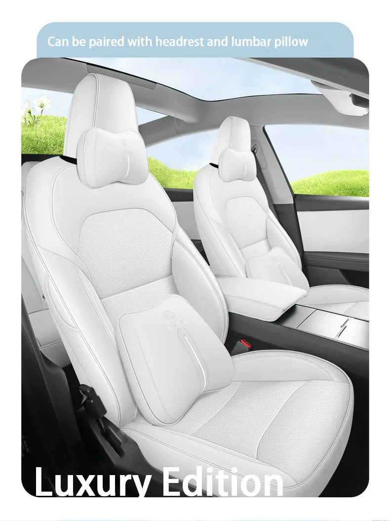 Full Set Seat Covers For Tesla Model Y Juniper 2025 Leather Breathable comfortab