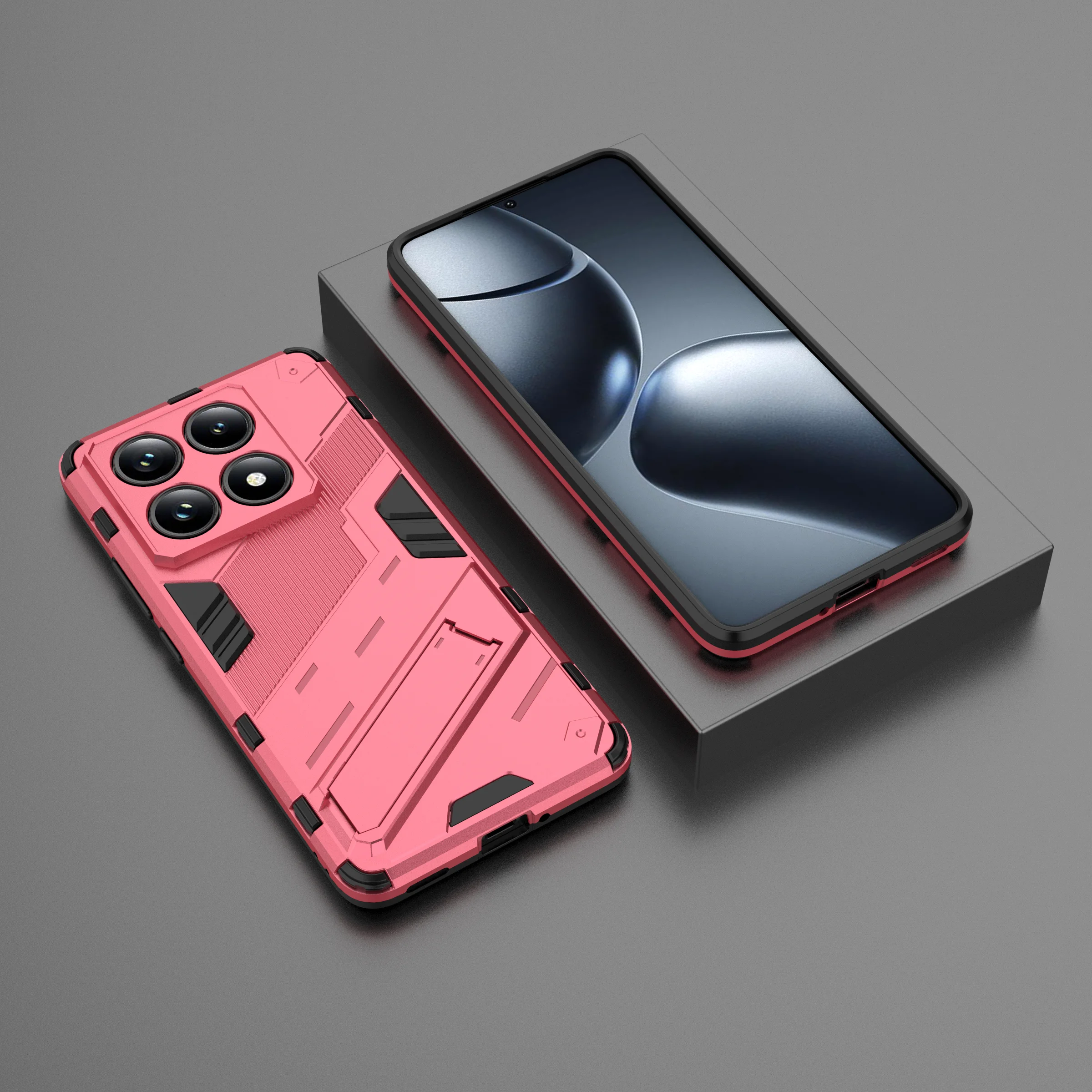 Shockproof Armor Case with Car Magnetic Stand and Protection Cover