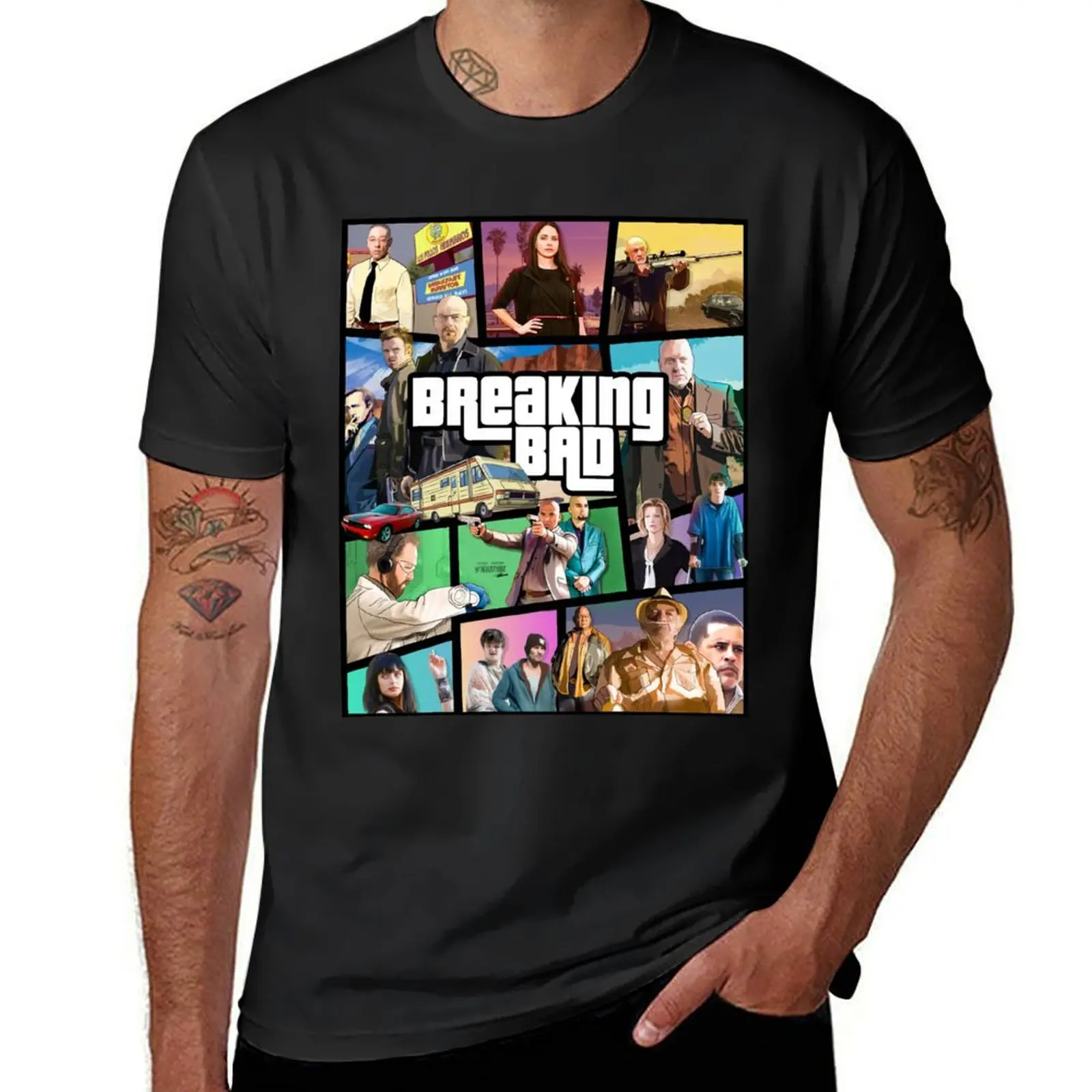 

breaking bad game poster T-Shirt sports fans anime clothes mens workout shirts