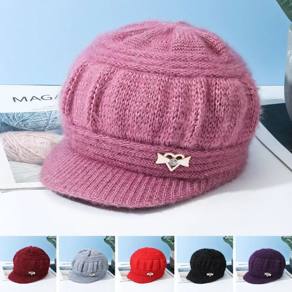 Knitted Knitted Hat Fashion Ear Guard Keep Warm Peaked Cap Windproof Pumpkin Beret Hat Woman 4