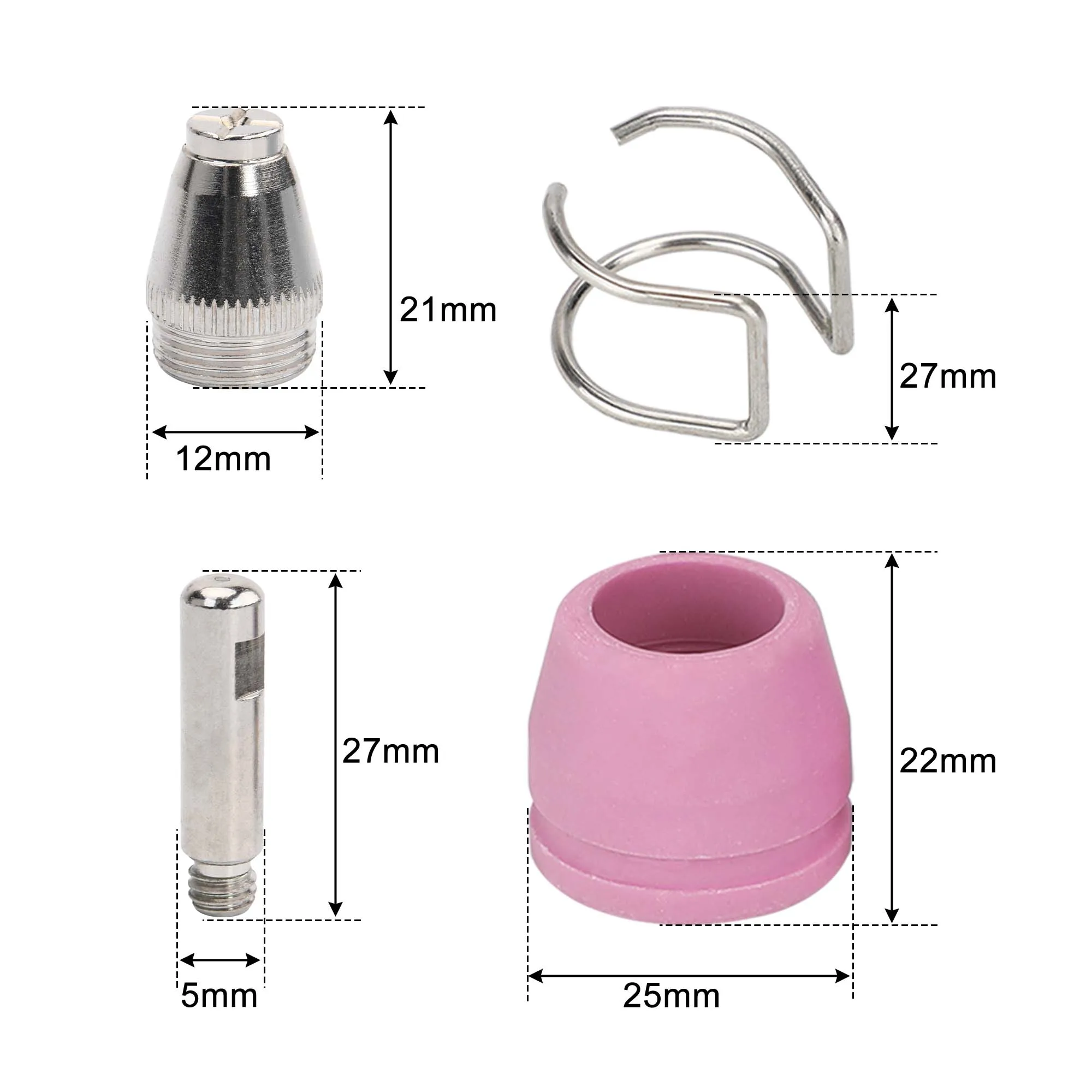 bestarc AG60P Plasma Cutter Consumables Cutting Torch Tip Nozzles 24 pcs Suitable for AG60 WSD60 AG60P and BTC500DP 3
