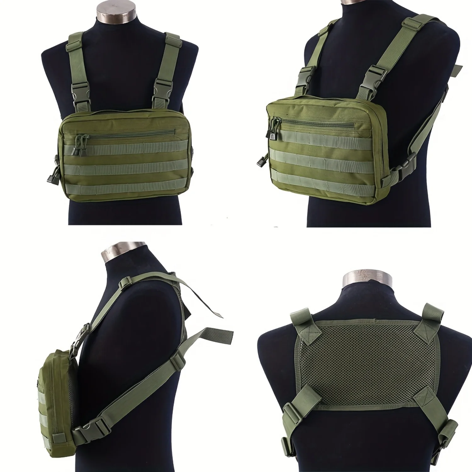 Outdoor Sports Chest Bag, Multi-functional Practical Convenient Mesh Breathable Chest Bag