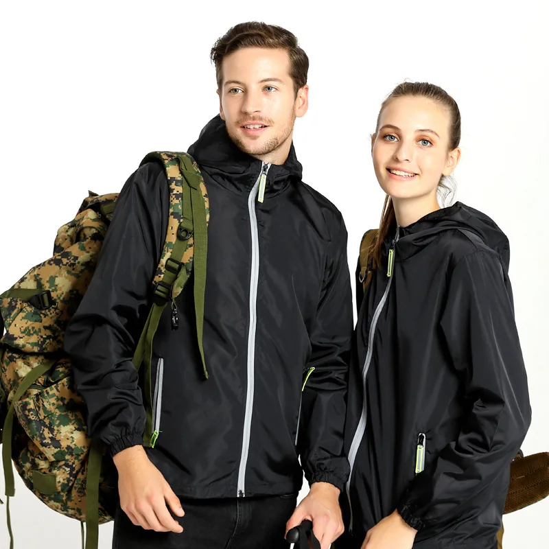 Sun Protective Men Cycling Windbreaker Reflective Camping Hiking Fishing Jacket Lightweight Couples Running Sportswear S 7XL
