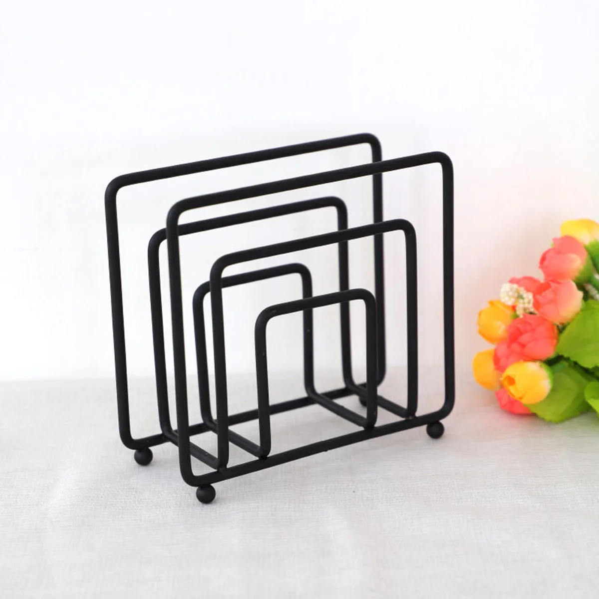 Napkin Holder for Table Freestanding Napkin Holder Dispenser Minimalist Paper Napkin Holder Iron Napkin Dispenser Reusable Table 6