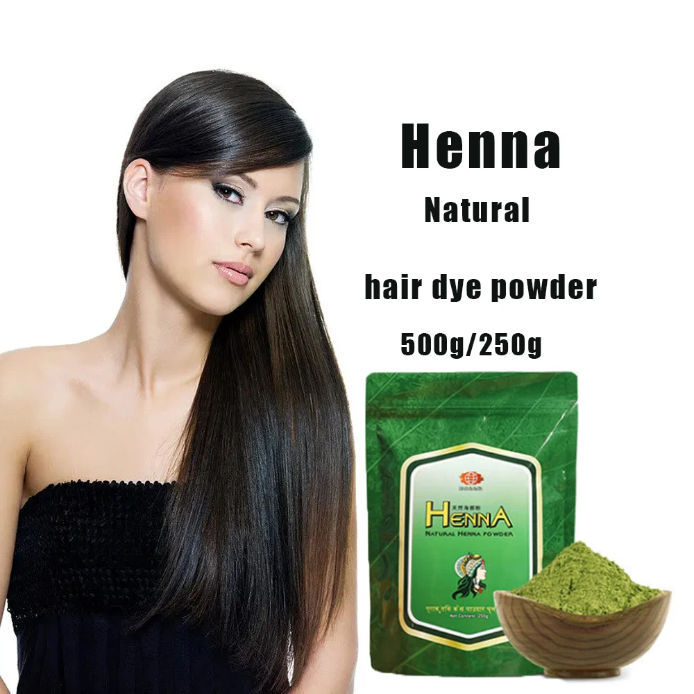

Indian Pure Plant Henna Powder Natural Hair Dye Black Wine Red Brown Indigo Powder Cover White Hair And Maintain Hair 250g/500g