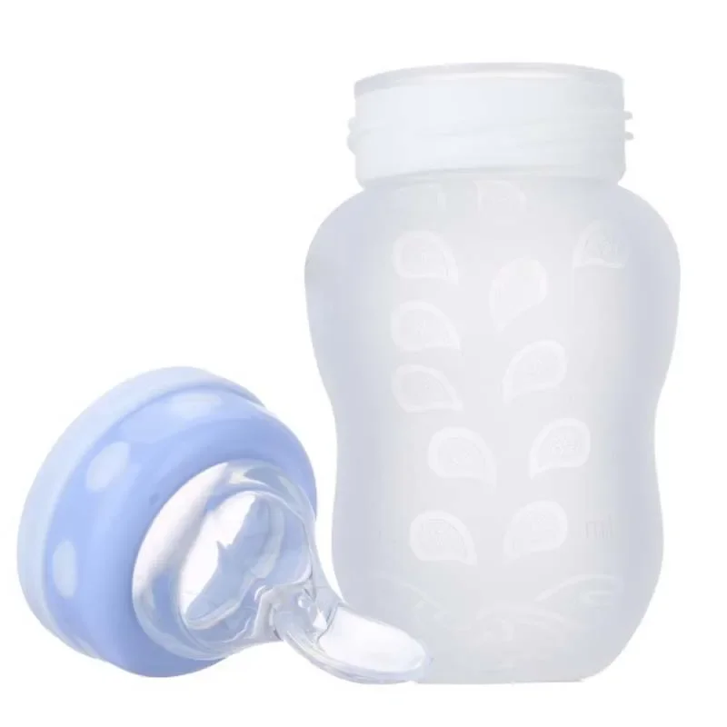 1pc 180ml Soft Silicone Baby Rice Cereal Spoon Feeding Bottle Weaning Squeezing Feeder Pacifier