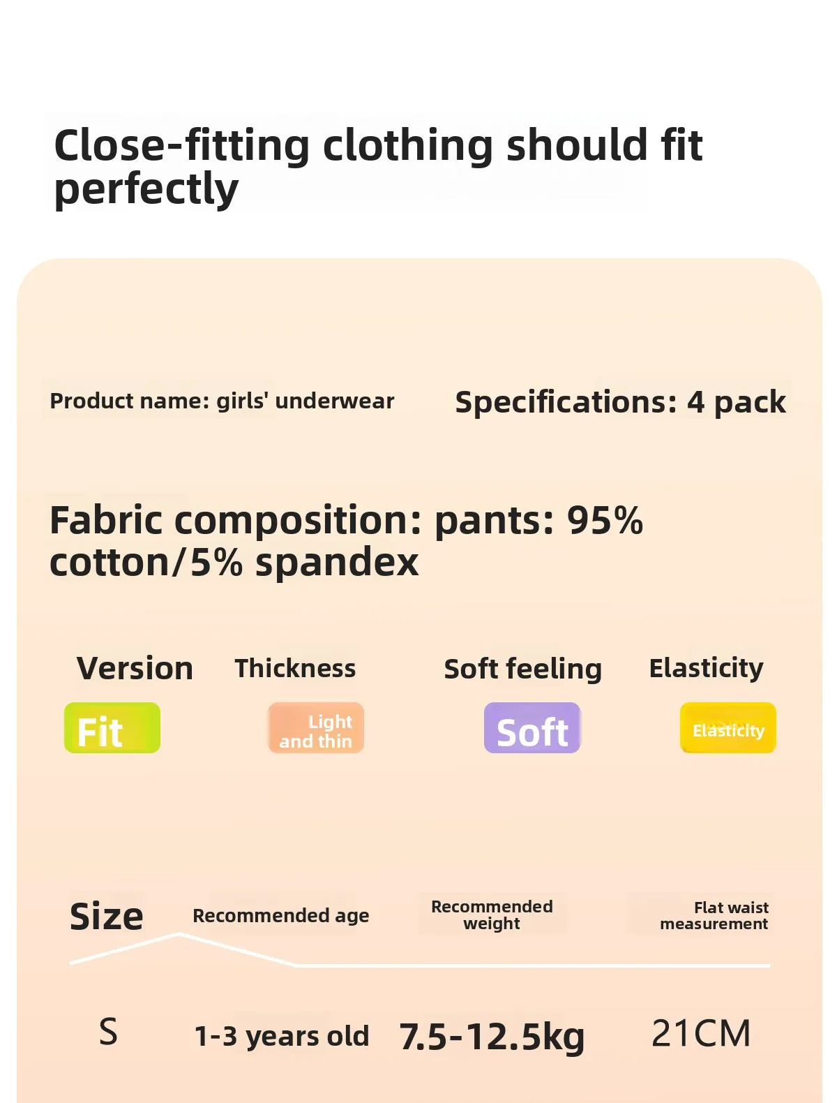 4er-Pack Mädchen-Boxerunterwäsche aus Baumwolle, weich, bequem, atmungsaktiv, nicht reitendes Design für Babys, Kleinkinder, Kinder, große Mädchen – Detail 14