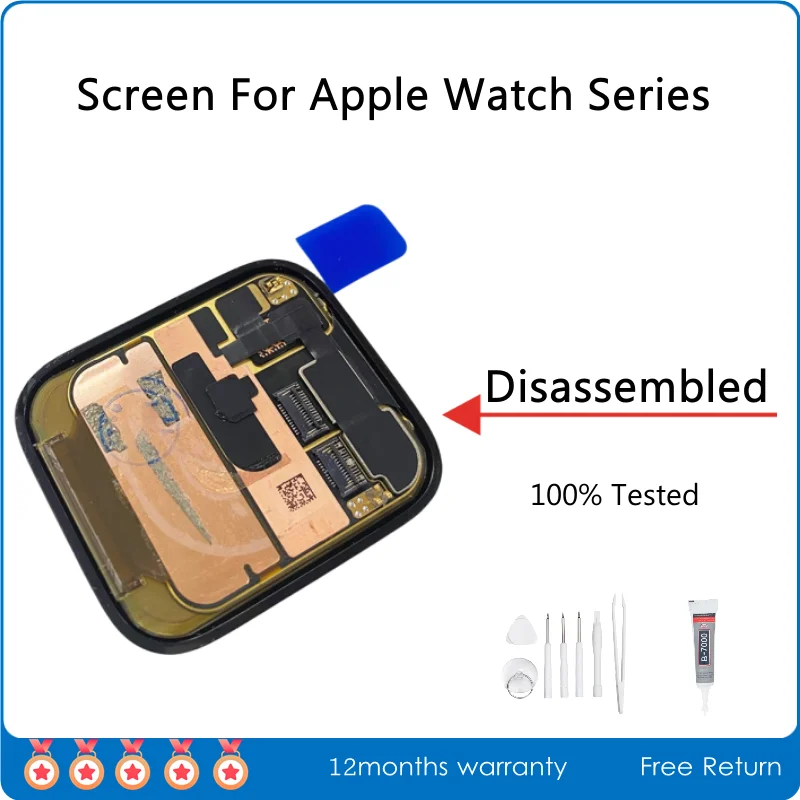 Schermo Smontato Testato Per Apple Watch Series 1 2 3 4 5 6 7 8 Se Display Lcd Ultra Digitizer Sostituzione Tear Down Lte Gps