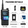 Top 2nd Gen TIDRADIO TD-H8 10W Professional Walkie Talkie Portable Long Range Radio Phone Wireless Programmable Search Repeaters 4