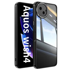 Sleek Metal 2 - in - 1 TPU Case with Fashion Glass Cover & Anti - Knock Protection for Wish4 (Black)