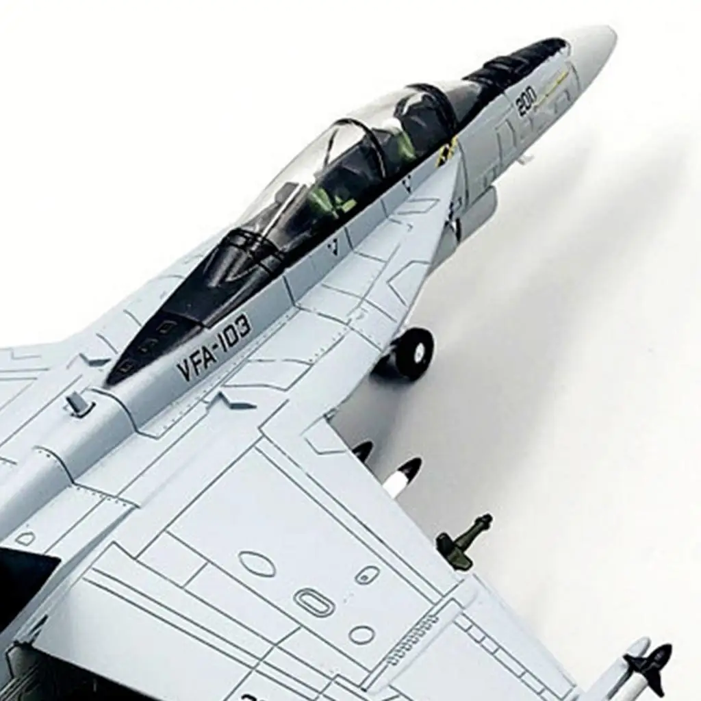 1/100 FA-18F Alloy Fighter Aircraft Airplane Model with Stand Base Plane Figure Home Office Living Room Decor