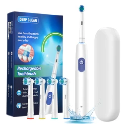 Advanced Rechargeable Rotary Electric Toothbrush (White with box)