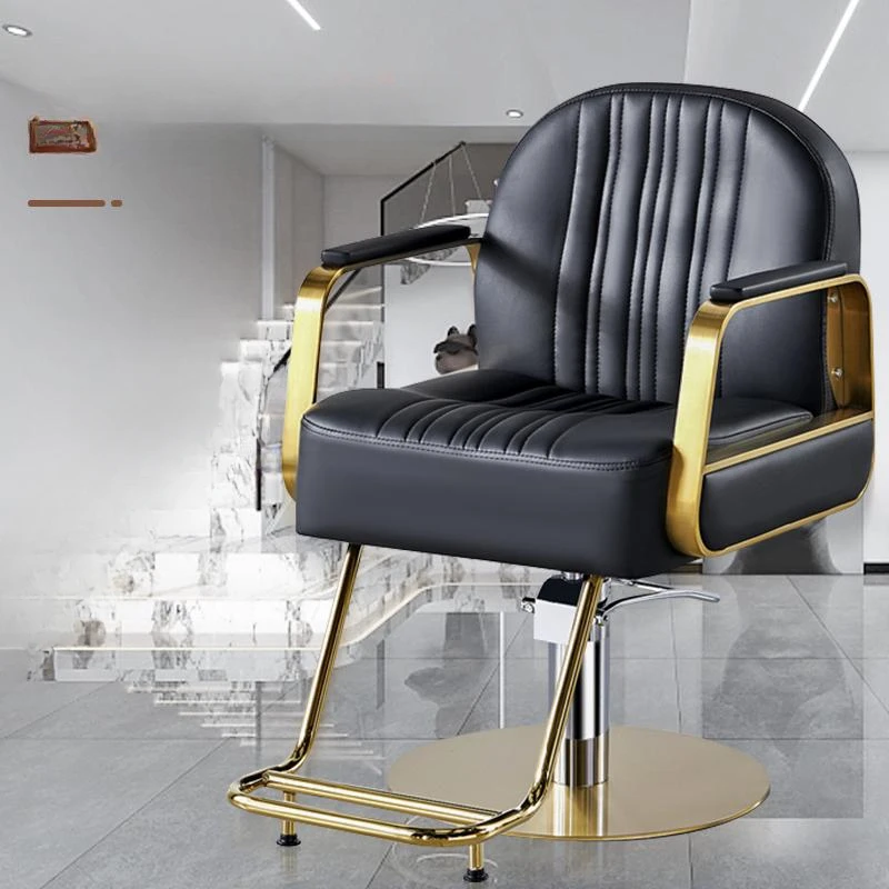 Dressing Stylist Barber Chairs Horse Saddle Swivel Beauty Barber Chairs Adjustable Taburetes De Bar Commercial Furniture WJ25XP