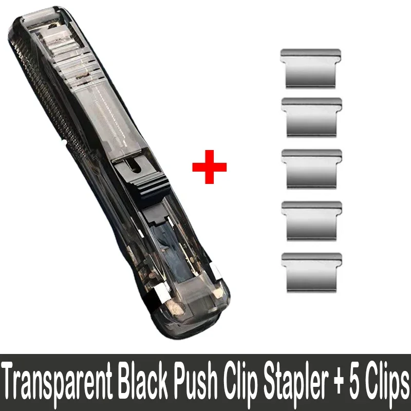 Mini Traceless Reusable Hand Clamp Push Stapler Paper Book File Office School Student Binder Binding Tools Supplies Stationery
