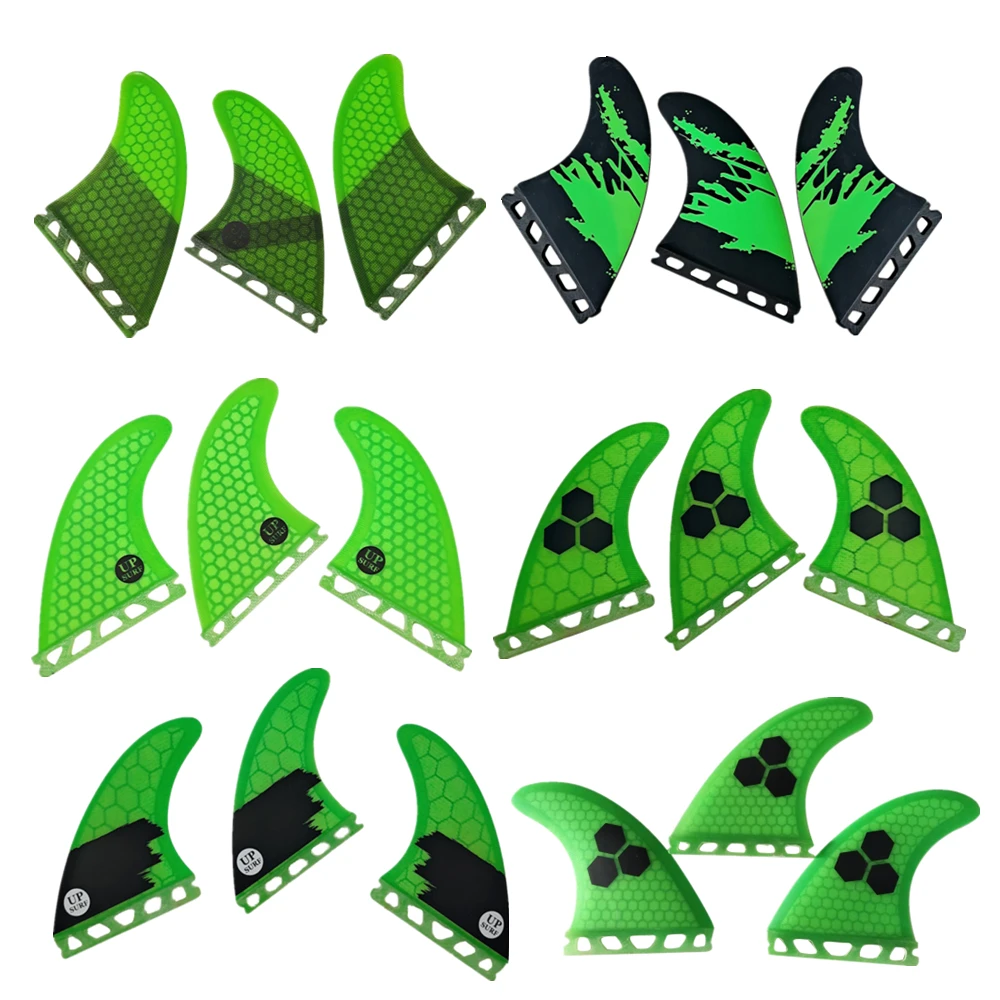 UPSURF FUTURE FINS G3/G5/G7/AM2/GAM Surfboard Fins For Sup Accessories Thruster 3pcs Quillas Surf Fins For Surfing Tri Fin upsurf future size m white color 3pcs set surf fins honeycomb carbon single tabs fin good quality sup accessories