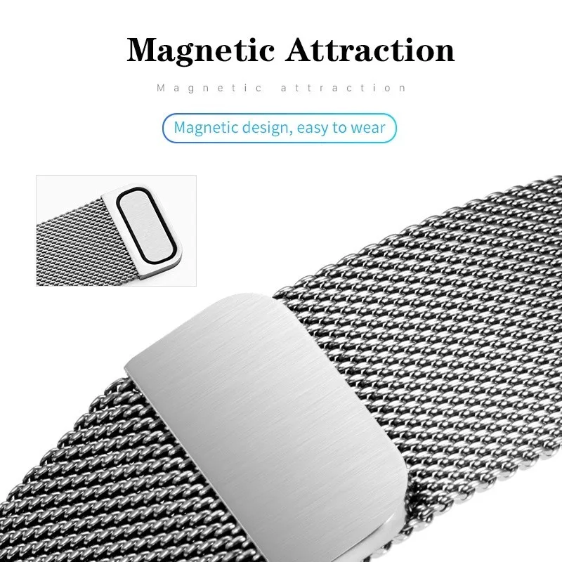 Stainless Steel Magnetic Milanese Wristband Replacement Bracelet