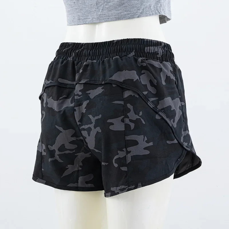 Summer New   Shorts Female Track That Camouflage Leopard Running Speed Dry Lining Leisure Yoga Speed Dry Rope