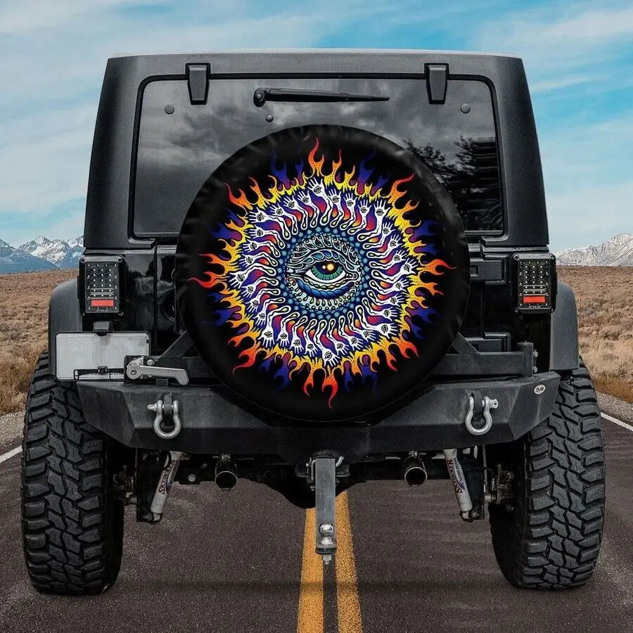

Psychedelic Eye Sun RV Spare Tire Cover Dust-Proof Camping Gift For Camper
