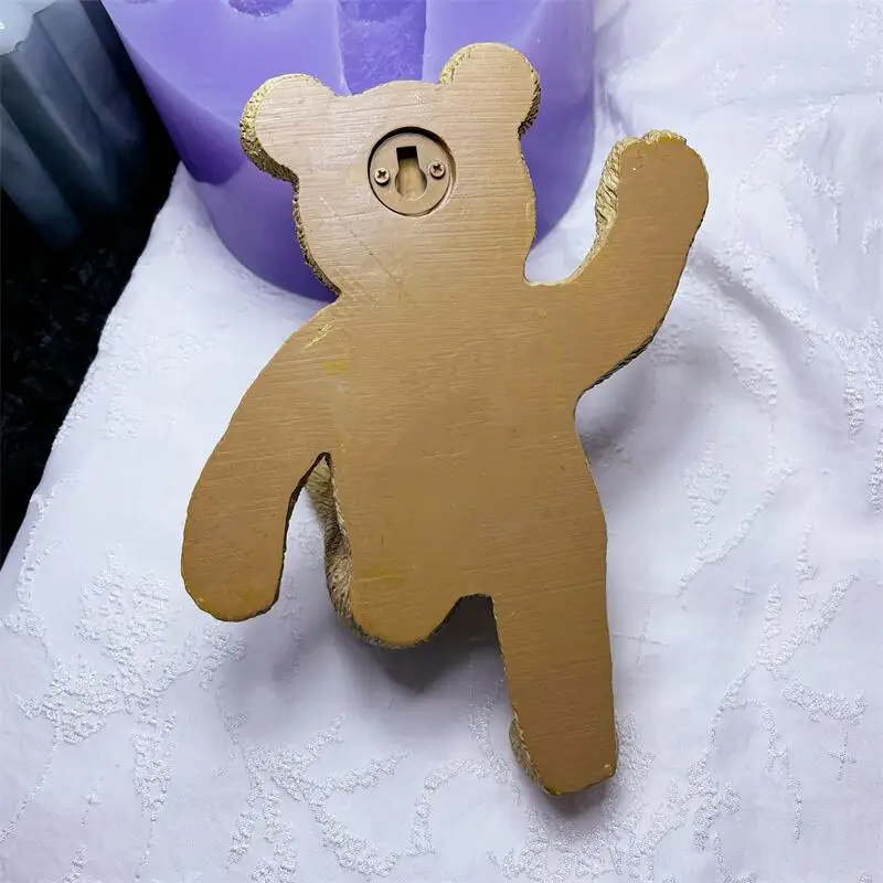 Cute Bear Resin Hook Wall Hanging  Retro Ins Style Blogger Bear Festival Gift Decorative Resin Ornament 5