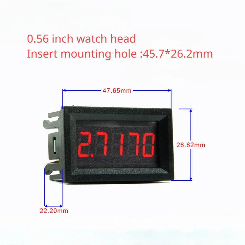 고정밀 DC 디지털 디스플레이 전류계, 0.56 인치, 5 위치, 4 와이어, DC 전압계, 3A, 5mA, 50mA
