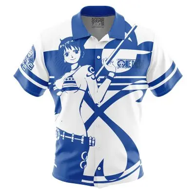 Nami East Blue Arc One Piece Button Up Hawaiian Shirt $39.00Men's Japanese Casual Shirt Summer Parent-child Wear