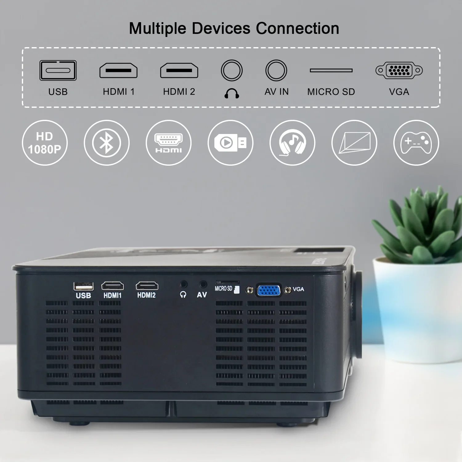 Full HD 1080P Projector 4K Video Dolby Audio Smart bluetooth WiFi 6 Supported 1200ANSI Home Theater Cinema Projectors USB HDMI