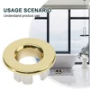 Replacement Brass Made Bathroom Basin Faucet Sink Overflow Cover Black Silver Gold Vintage Bronze With Six-feet  Ring Insert 2