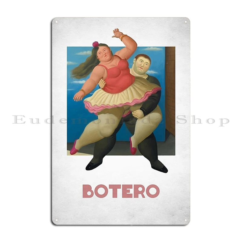 Fernando Botero - Tablao Flamenco - 전시 포스터 금속 간판 클럽 홈 클래식 페인팅 장식 시네마 주석 기호 포스터