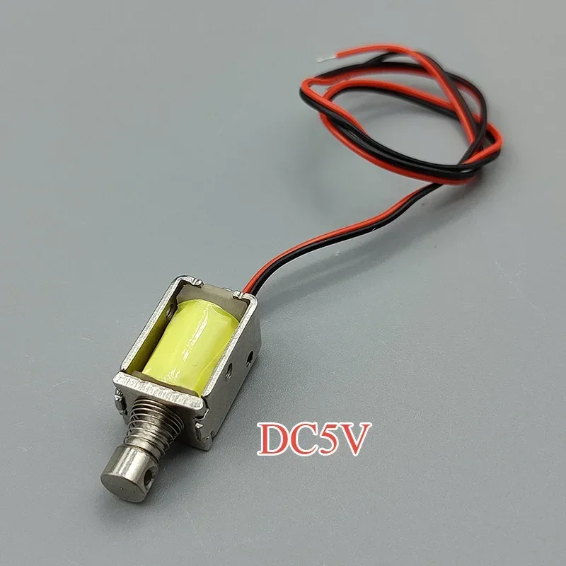 Push Pull Electromagnet DC 3V 5V 6V 9V 12V 8mm*10mm Mini Through Type Open Frame Spring Solenoid Magnet Stroke 4mm