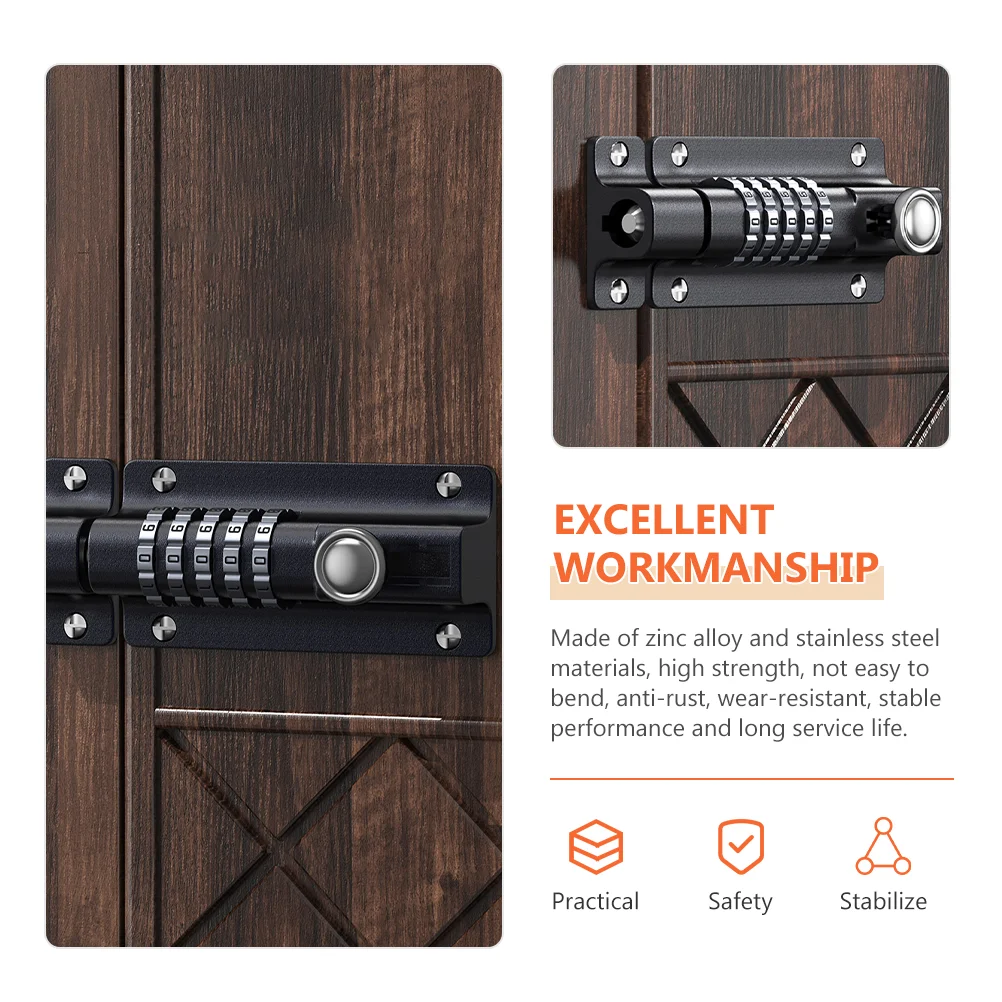 Gate Lock Deadbolt Combination Code Locks for Doors Door Lock Fence Set Hotel Key