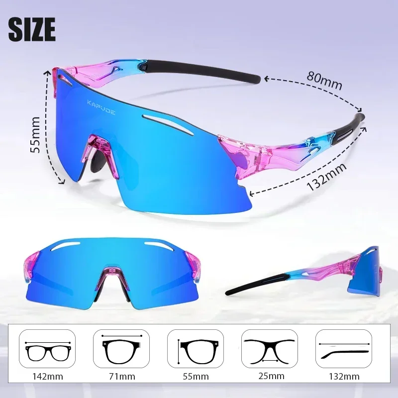 Kapvoe Photochromic Sunglasses for Men Cycling Glasses UV400 Eyewear Women Bike Bicycle Driving Outdoor Sport Marathon Triathlon