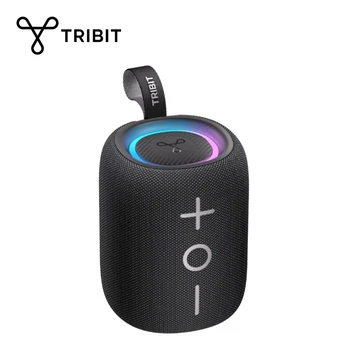 TRIBIT StormBox Mini Bluetooth Speaker, 12W 360° Sound With XBass, LEDs, 12 Hours playtimes, IPX7 Waterproof, For Hiking/Outdoor 1