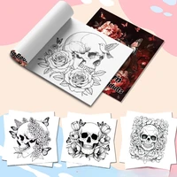 A Bold and Simple Decompression Creative Skeleton Pattern Coloring Book Featuring Rose Skeletons and Birds 2