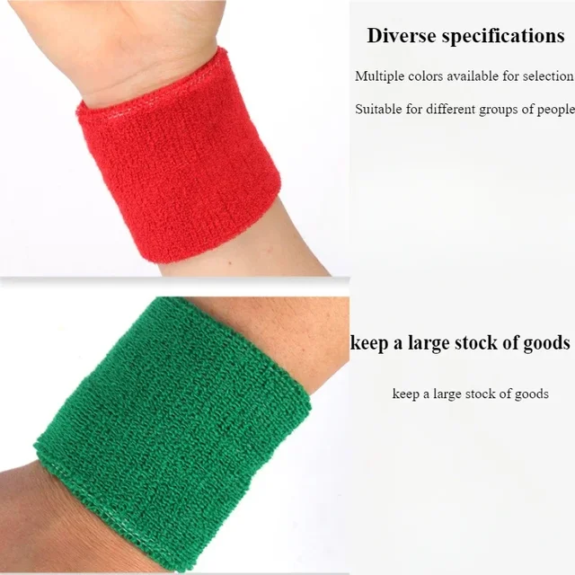 8*5cm1pc Sports wristband made of cotton for comfortable outdoor fitness breathable and sweat absorbing wrist protection 4
