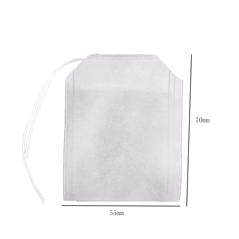 100Pcs Tea Bags Tea Bag Infuser String Heal Seal Sachet Filter Paper Teabags Empty Bags Coffee 5.5 x 7CM disposable tea filter bags disposable tea bags