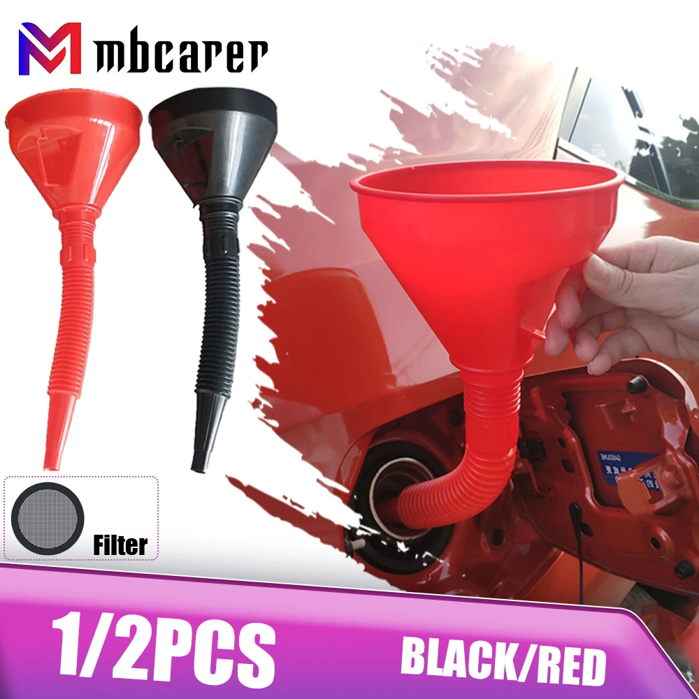Refueling Funnel With Filter Mesh Motorcycles Gasoline Engine Car